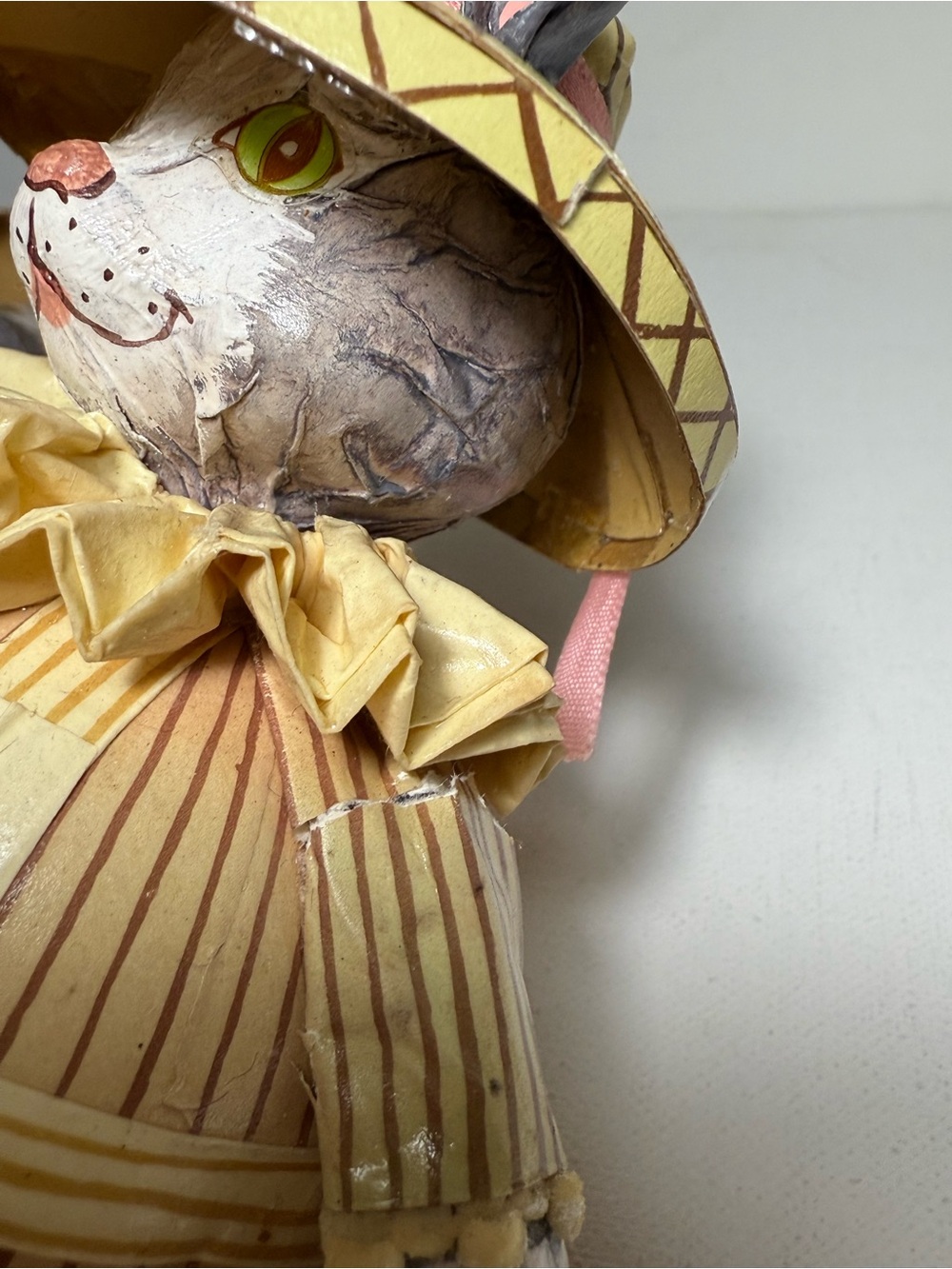 Louis Nichole Kurt Adler Paper Mache Roly Poly Cat (2) Christmas Ornament 1983 - Picture 8 of 13